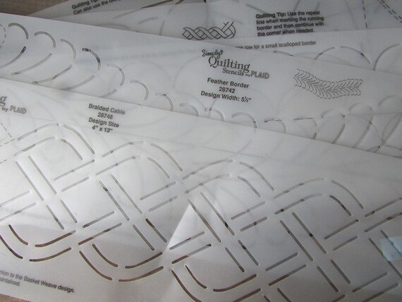 Simply Quilting Stencil by Plaid Your Choice of ONE