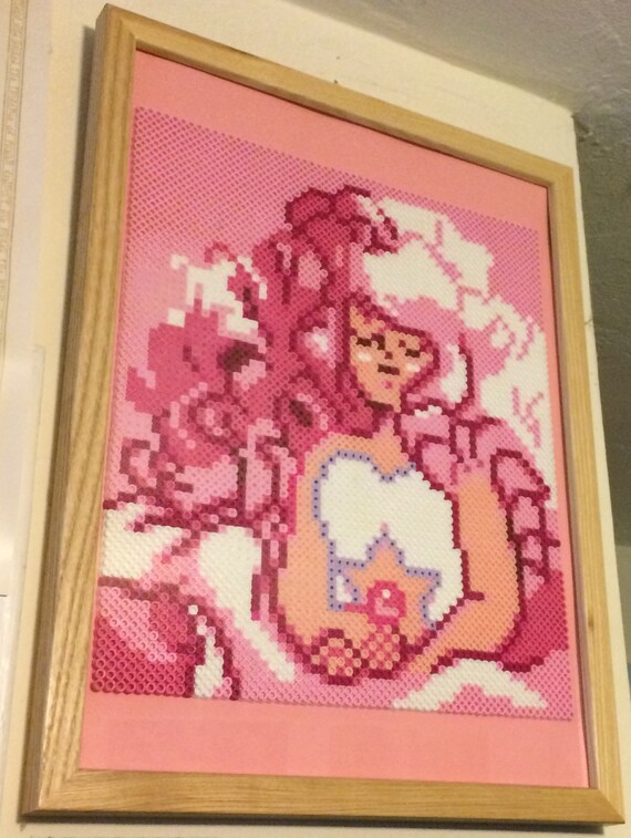 Items similar to Rose Quartz portrait perler on Etsy