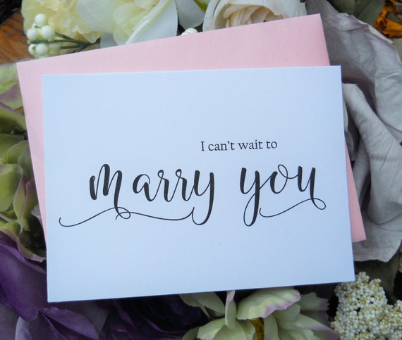 I CAN'T WAIT to Marry You Card Wedding Day Card by LongShadowPaper