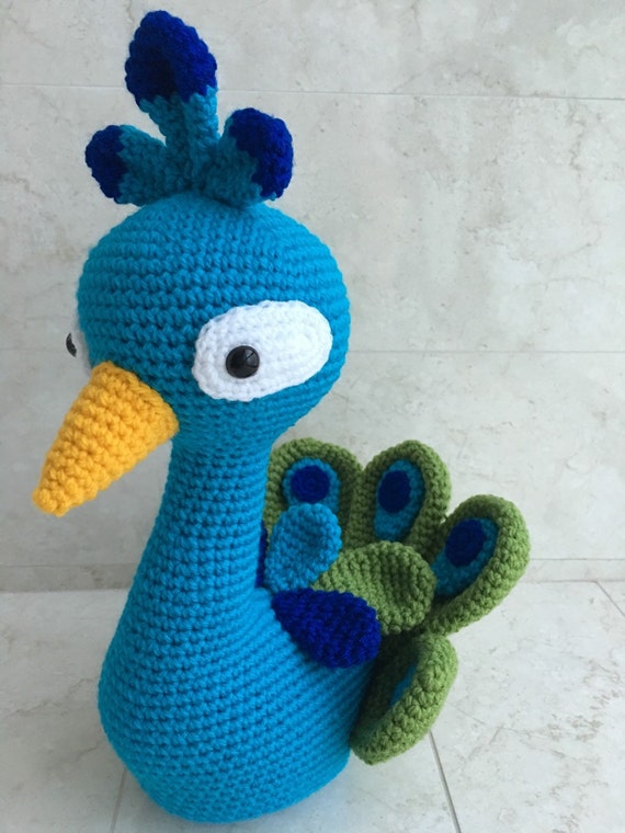 Items similar to Crochet Peacock Amigurumi, peacock, plush ...