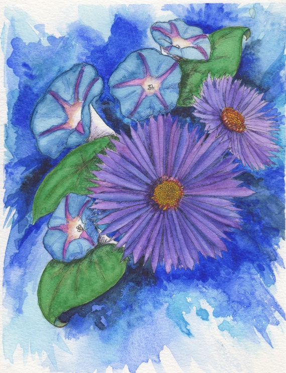 View Birthday Cards September Flowers by Blazing Star Studio