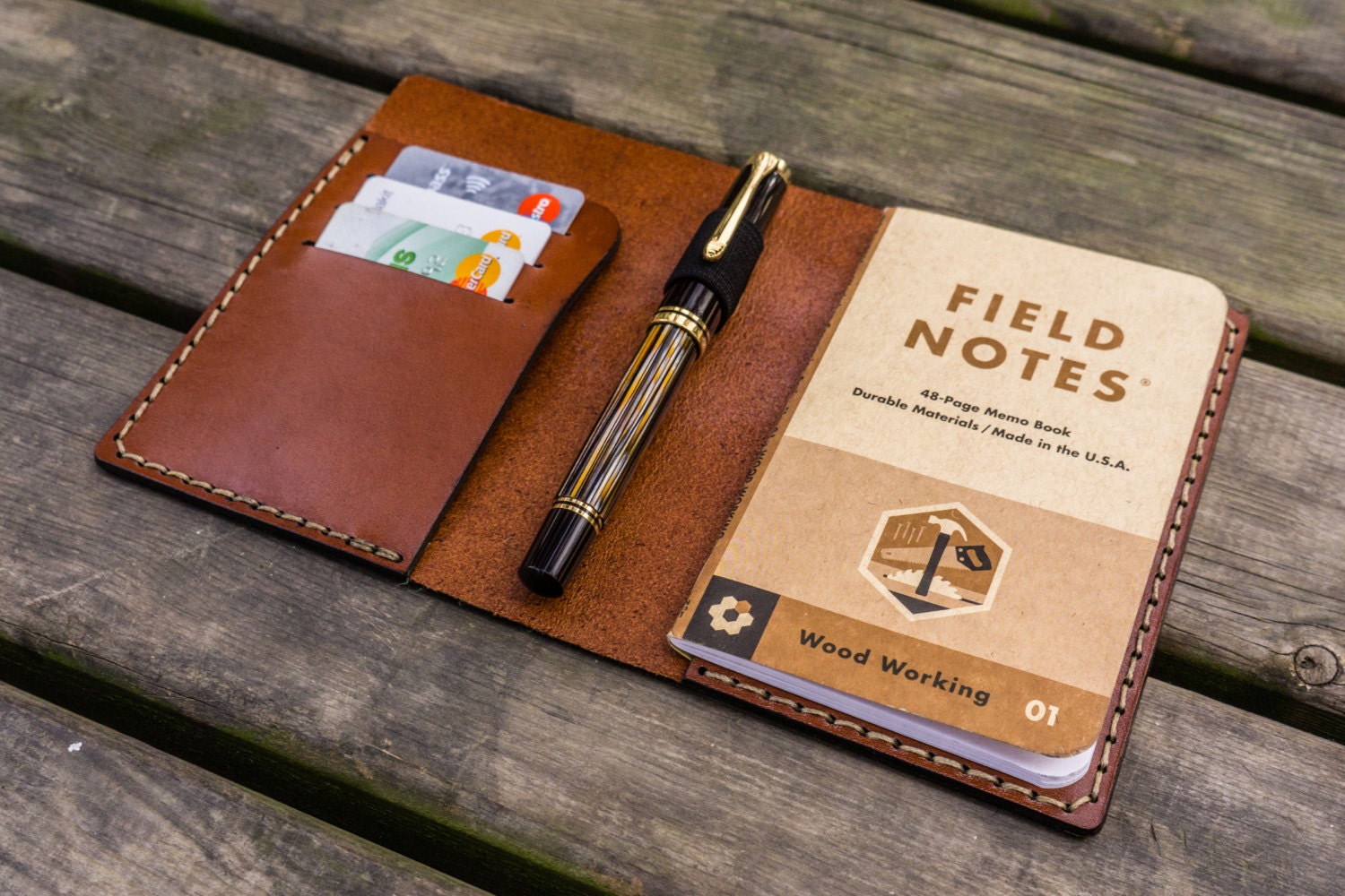 No.55 Personalized Leather Field Notes Moleskine Cahier