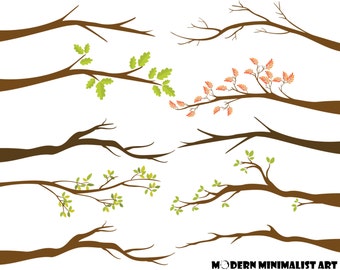 Items similar to Branch clip art , Autumn branches clip art, falls ...