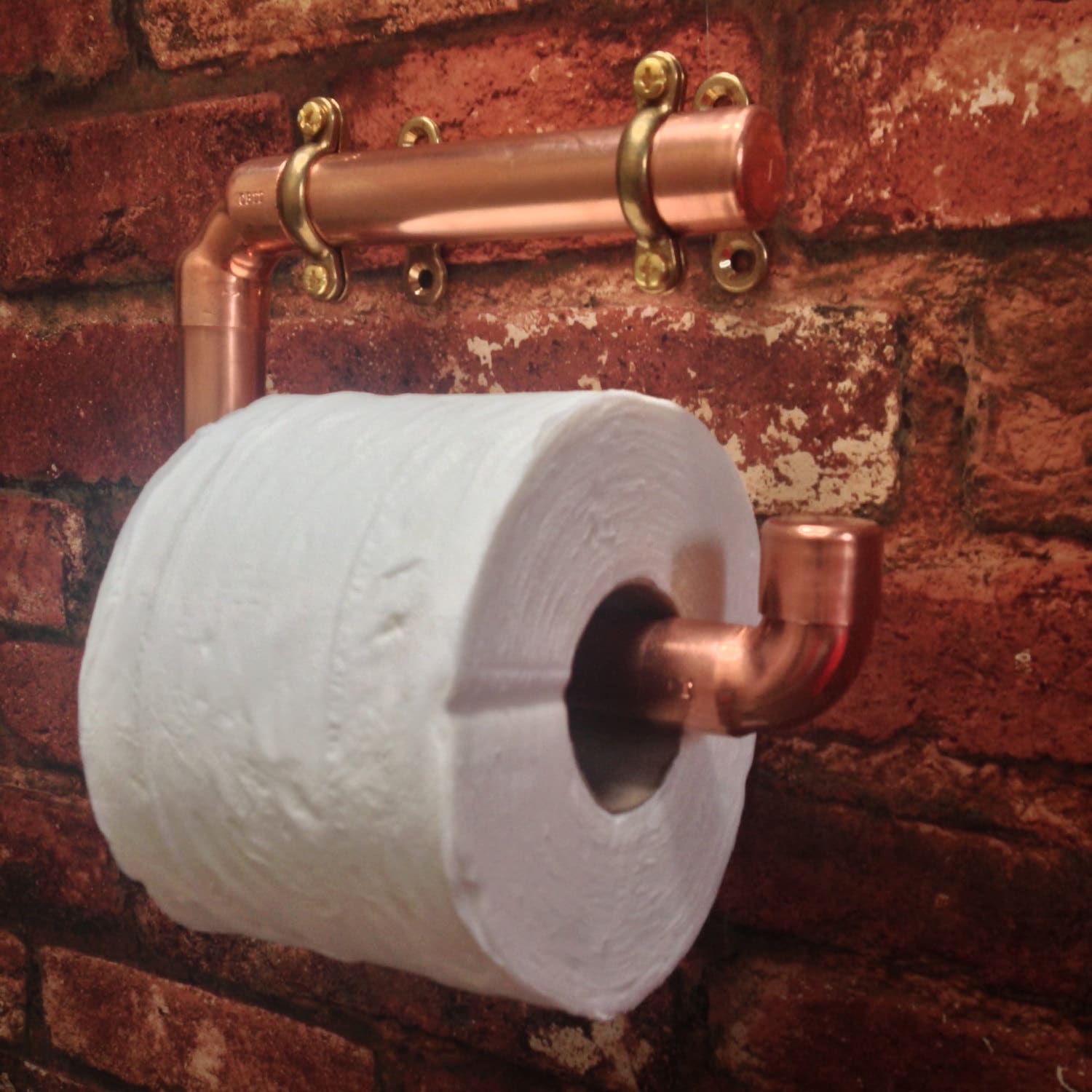 Toilet roll holder copper industrial copper pipe