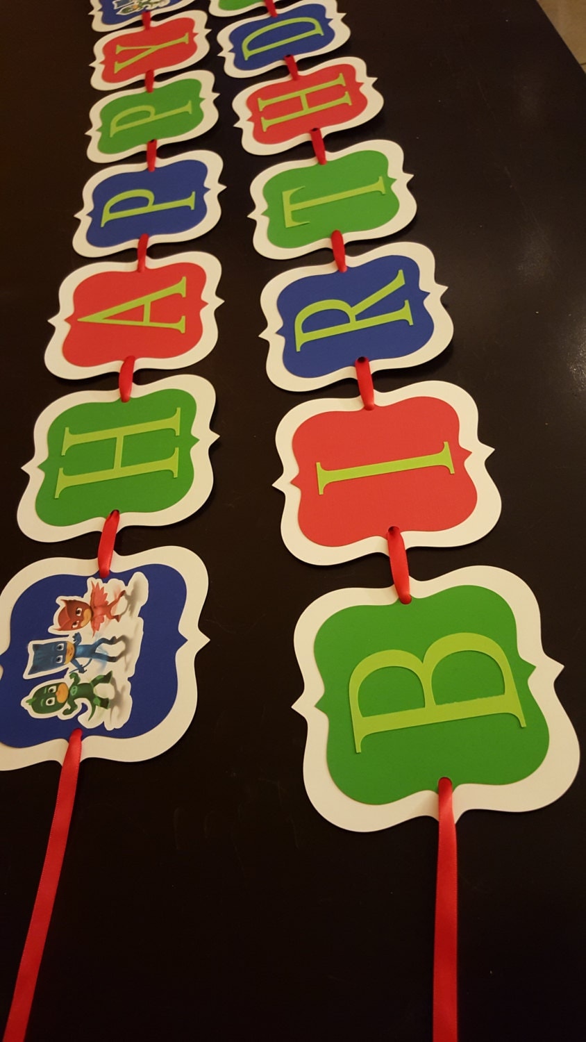 Pj Masks Birthday Banner Pj Masks Birthday Pj Masks Party