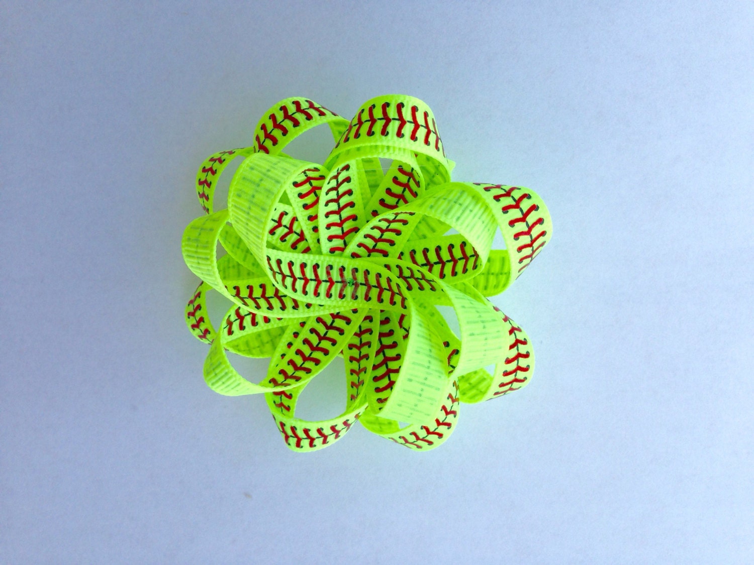 Softball flower loop hair bowSoftball hair by ShopNicoleRay