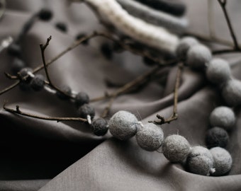 Set of wool felted jewelry