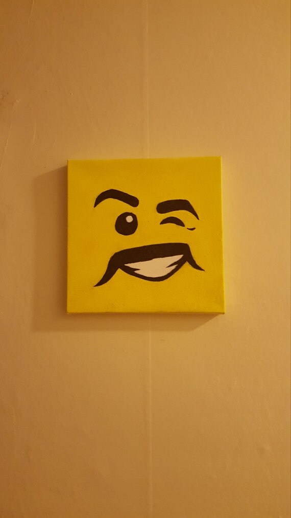 LEGO Canvas Happy Face From LEGO Movie by MarkySal on Etsy