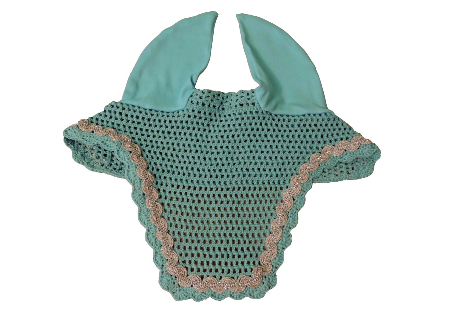 Horse Ear Bonnet / Fly veil / Show jumping veil/ Crochet fly