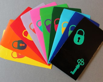 Mini Enveloppes + Mini Cartes assorties - Lot de 10
