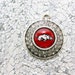 Arkansas Circle Charm Domed Glass Rhinestone DIY Accessories Create Your Own Bracelet Or Necklace NCAA Razorbacks Fan Gear College Jewelry