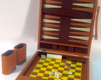 Yellow Mountain Imports Jeu de Backgammon Incrusté en Bois - Cascadia