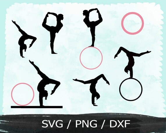 Download Gymnastics Vinyl cut files svg monogram frame Design use with