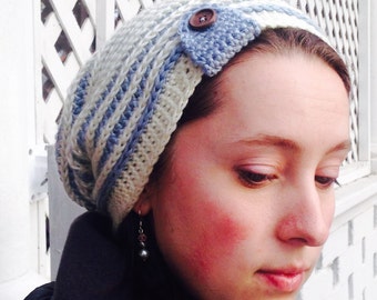 Crochet PATTERN - April hat, crochet hat pattern, slouchy beanie pattern, 2016 CAL, crochet spring hat pattern, easy crochet pattern