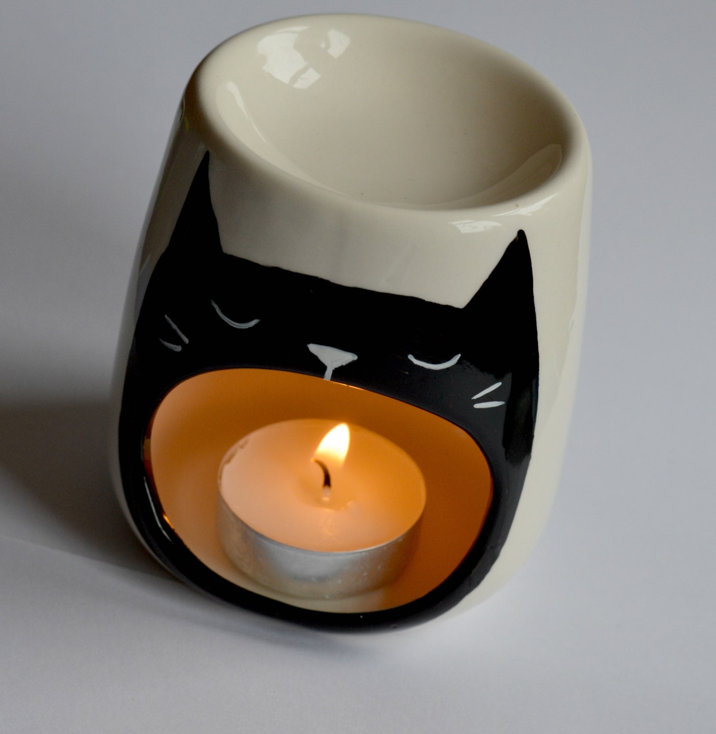 Cat Oil Burner Black Cat Lover Gift Wax Melter Cat Lady