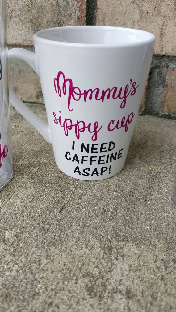 Items similar to Mommys Sippy Cup coffee mug Tumbler with straw Cup