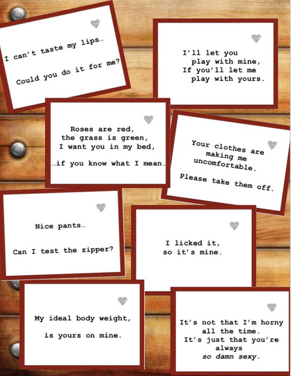 Items similar to Set of 15 Naughty Notes in Satin Pouch, Mini Lunchbox ...