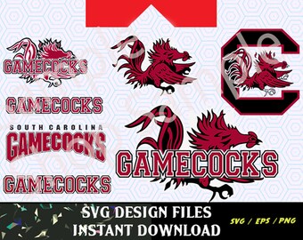 South Carolina Gamecocks Logo SVG Vinyl Cutting Decal, for Mugs, T Shirts, Cars SVG files for Silhouette Cameo Cut Files, SVG Car Decal