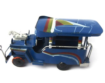 Vintage Tin Toy Truck, Tour Bus, Philippines, Collectible