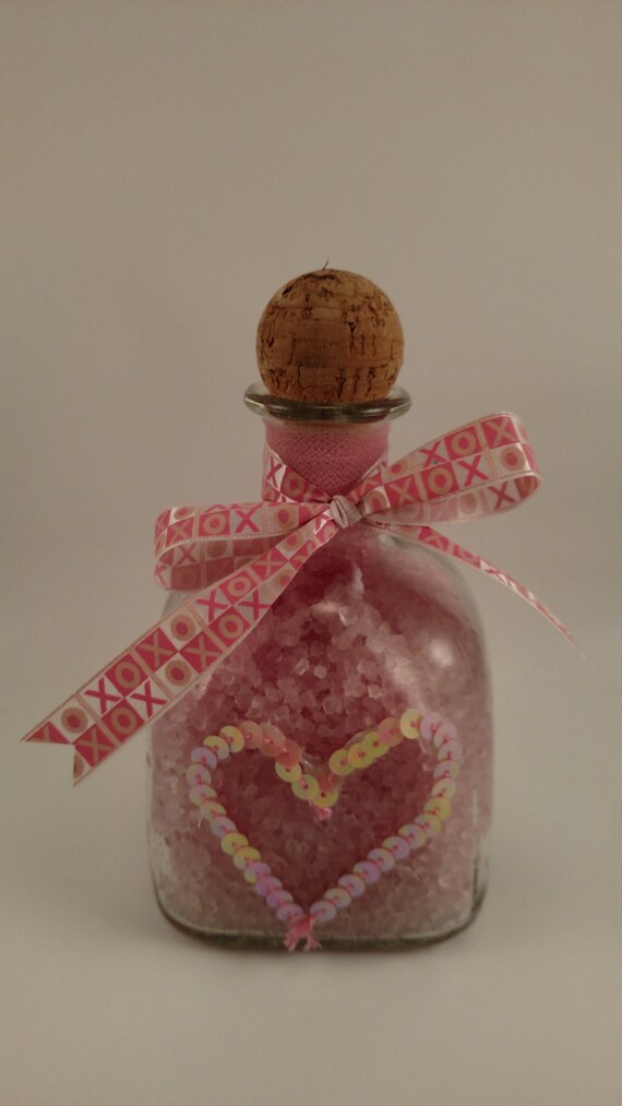 Decorative bath salt bottle by BottledUPbyMisty on Etsy