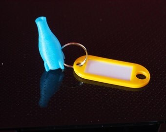 Glow-in-the-dark Nuka Cola Quantum style Key Fob, Blue (Fallout 4)