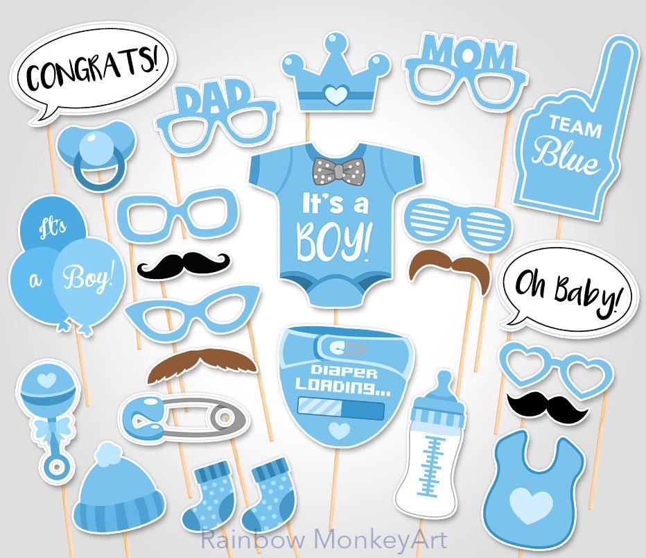 Baby Shower Photo Booth Props Free Printables DIY PRINTABLE Baby 