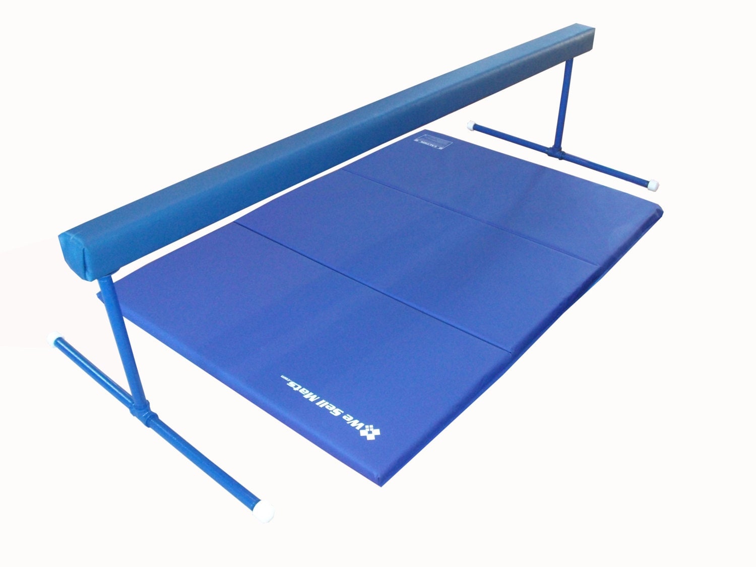 Balance Beam 8' Long x 2' High Blue / blue Mat Combo