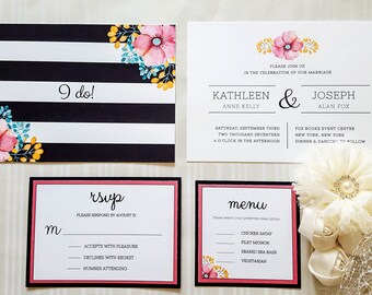 Custom Handmade Wedding Invitation - The Kathleen & Joe (Sample)