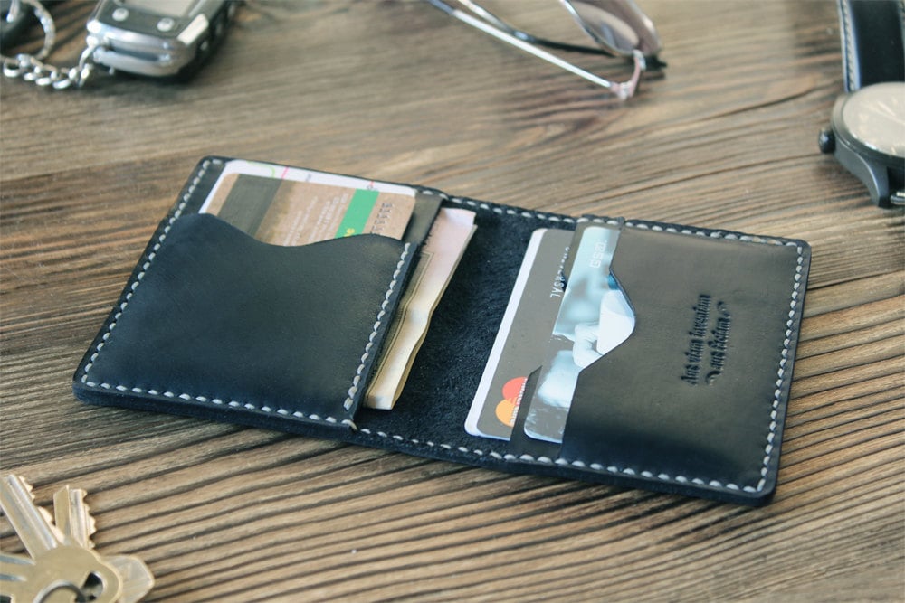 Boyfriend gift Credit card holder wallet mens wallet by ZebStamp