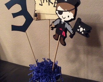 Pirate Centerpiece, Pirate Paty Decoration