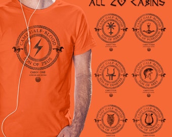 Camp Half Blood All 20 Cabins t shirt Percy Jackson and the Olympians Demigod men unisex boy girl shirt