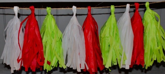 Grinch Themed Tissue Garland