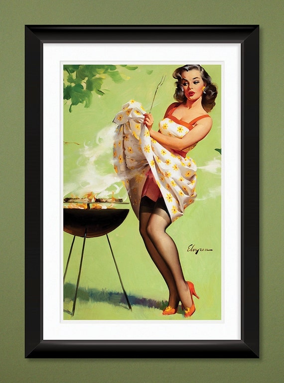 Gil Elvgren Smoke Screen 1958 12x18 Heavyweight Art Print