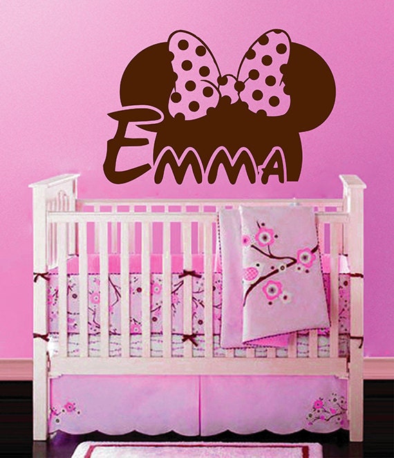 kik141 Wall Decal Sticker name cot children's bedroom baby