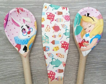 Alice in Wonderland Design Spoon and Spatula Set
