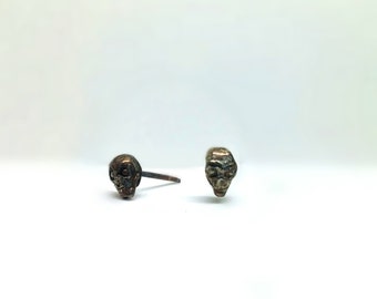 Zombie Skull Stud Earrings