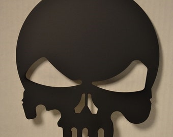 PUNISHER SKULL Emblem Logo in .050 Metal Aluminum Custom