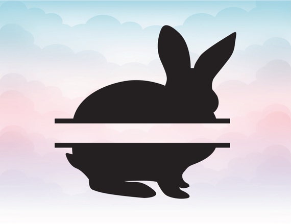 Download Easter bunny split monogram SVG Easter svg bunny Rabbit