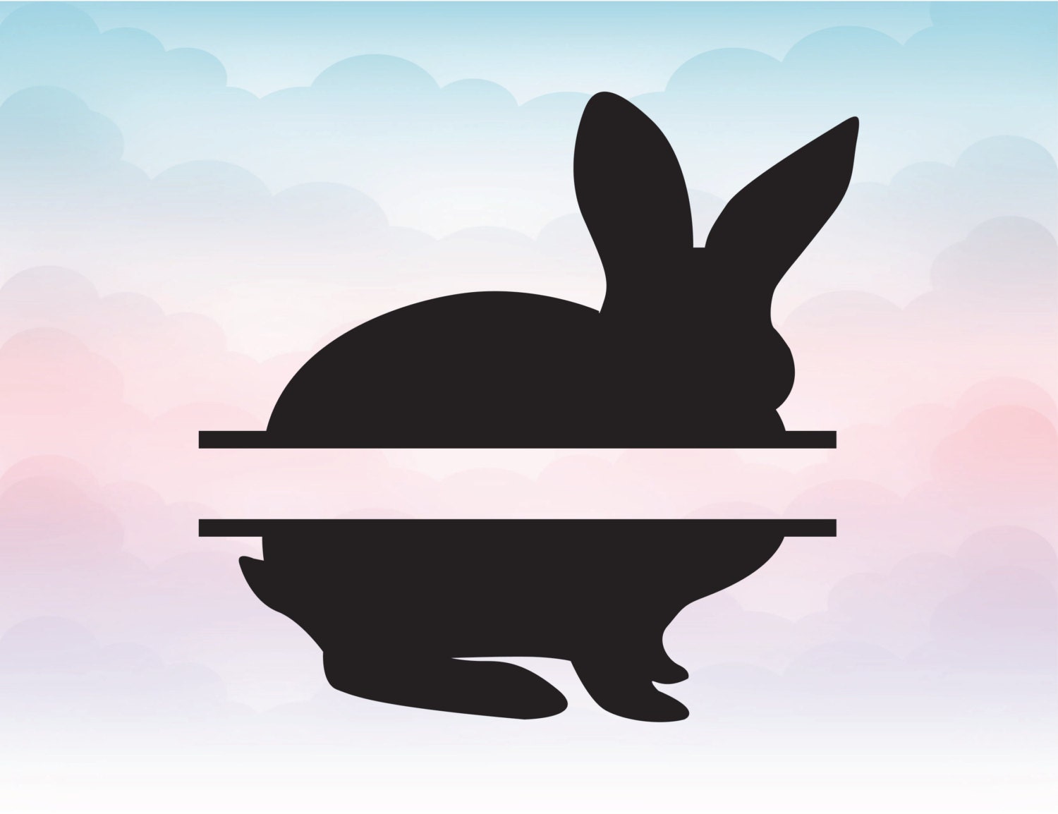 Download Easter bunny split monogram SVG, Easter svg bunny, Rabbit ...