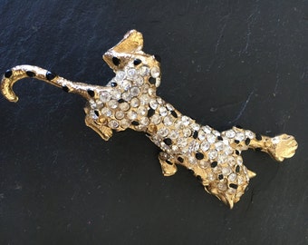 Items similar to Leopard Print Flower Brooch / 4