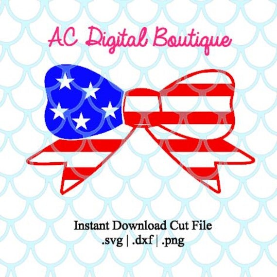 Download Flag Bow Digital Cut FileInstant DownloadSVG DXF PNG