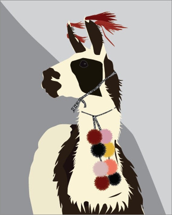Llama Print 1 by MiraPrints on Etsy