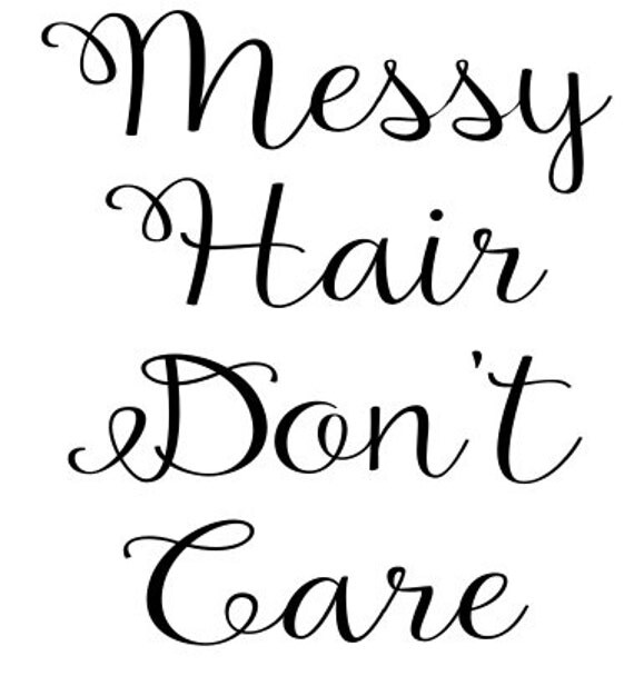 Messy Hair Don't Care cutting file dxf svg by Flippyflopsuk