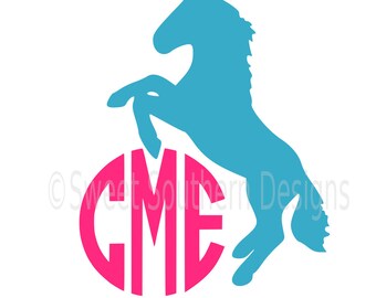 Horse monogram SVG instant download design for cricut or silhouette