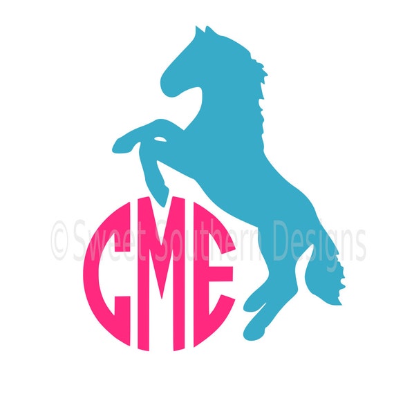 Download Horse monogram SVG instant download design for cricut or