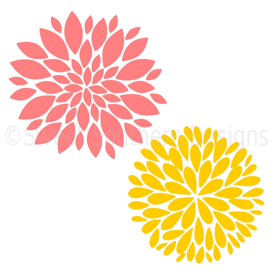 Dahlia flower SVG instant download design for cricut or