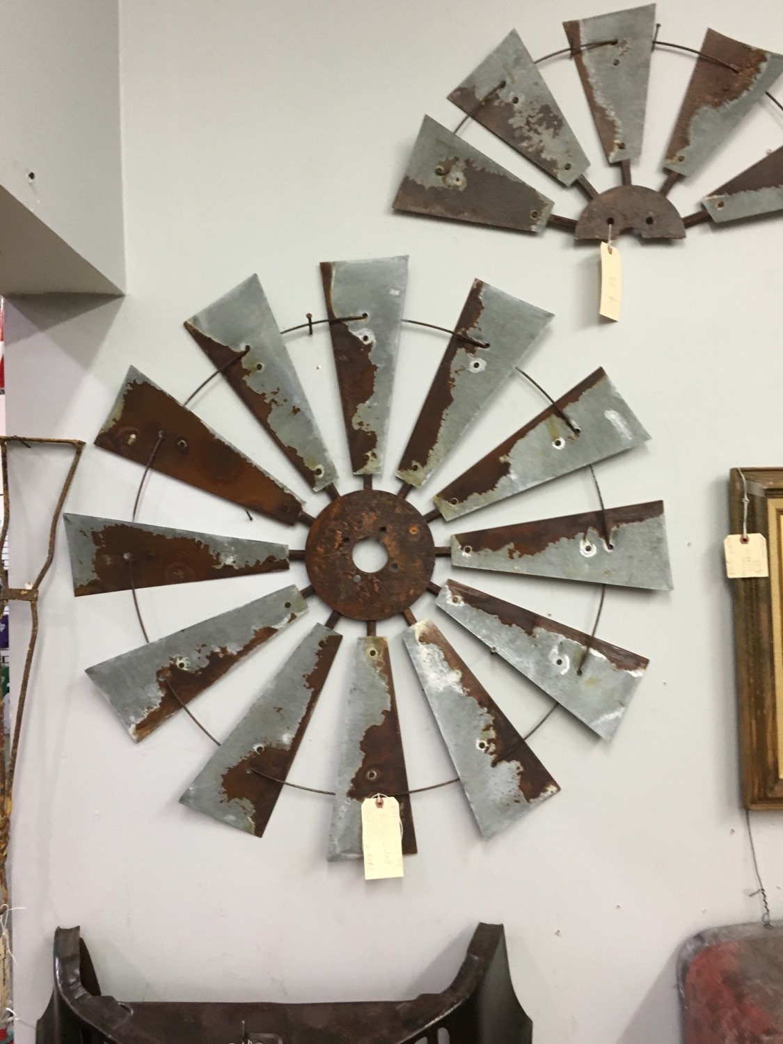 Windmill art 38 inch Rustic Metal Windmill. Each windmill is