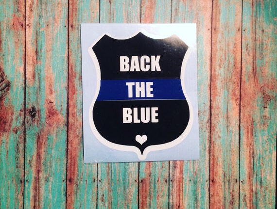 Back The Blue Decal Back The Blue Sticker Thin Blue Line