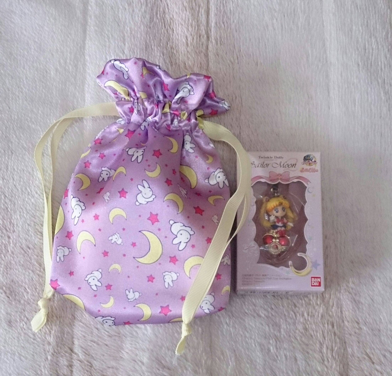Sailor Moon Usagi bedding pattern Drawstring Pouch