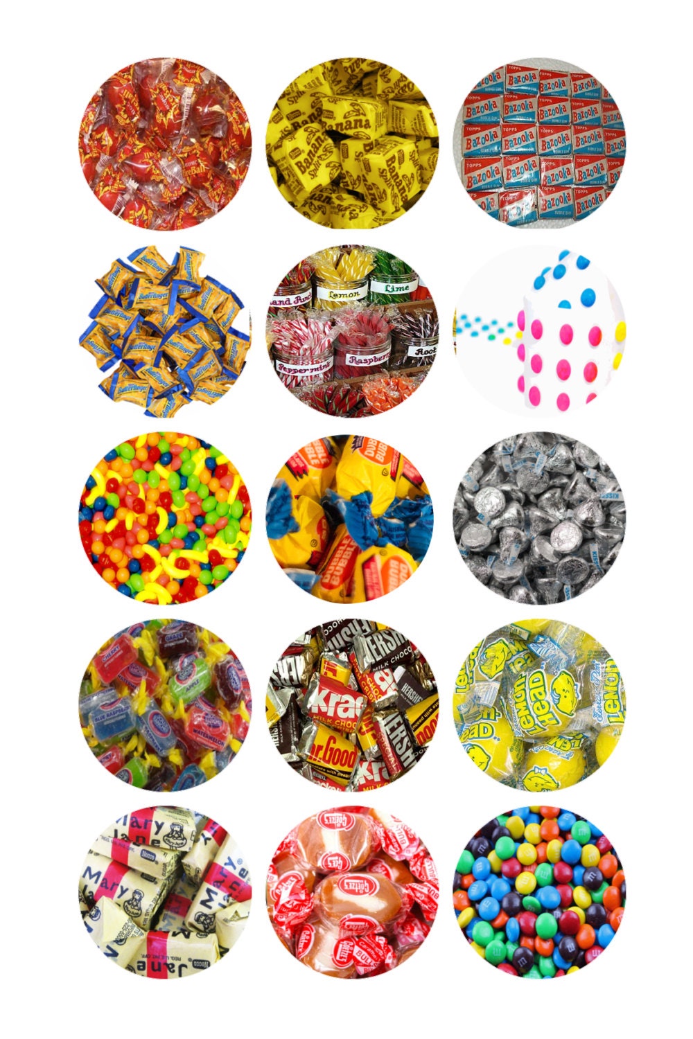 Candy Bottle Cap Images Bulk Candy Retro by LucysButtonBoutique